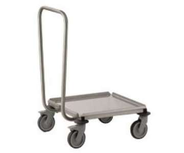 Geschirrkorbwagen, Edelstahl mit Griff 600 x 515 x 850 mm