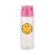 Smiley Flasche transparent m. Deckel fuchsia, 75 cl