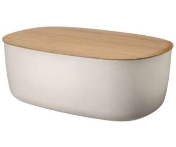 Brotkasten mit Deckel, 34.5x22.7x12.3 cm, weiss