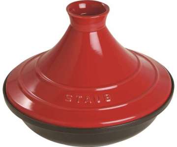 Tajine Guss/Keramik schwarz/kirsche 28cm