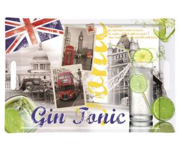 Gin Tonic Tablett m. Griffen 40x27 cm