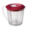 Rhrbecher m. Deckel Helena,  rot, 15, H: 20 cm, 1.4 lt