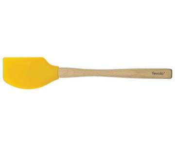 Teigschaber mit Holzgriff - Senfgel
