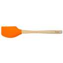 Teigschaber mit Holzgriff - Orange