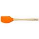 Teigschaber mit Holzgriff - Orange