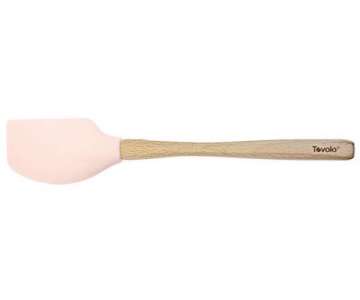 Teigschaber mit Holzgriff - Pastellrosa