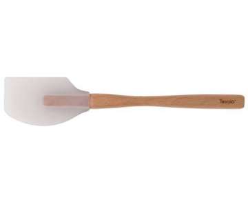 Teigschaber mit Holzgriff - Transparent