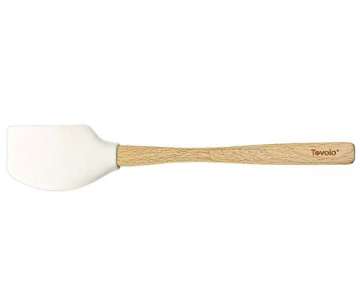 Teigschaber mit Holzgriff - Weiss