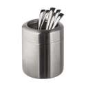 Tischeimer/Besteckbehlter matt poliert 10cm, H:12cm