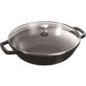 Wok mit Glasdeckel schwarz 4.4 lt., 30 cm