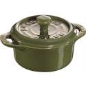 Keramik Mini Cocotte rund, basil 0.2l / 10 cm