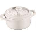 Keramik Mini Cocotte rund, weiss 0.2l / 10 cm