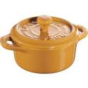 Keramik Mini Cocotte rund, senfgelb 0.2l / 10 cm