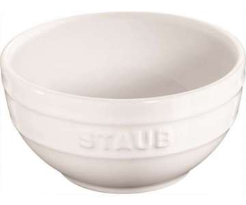 Keramik Sch�ssel, weiss rund 0.6l / �12 cm