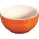 Keramik Sch�ssel, orange rund 0.6l / �12 cm