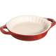 Keramik Auflaufform rund, Kirschrot 1.2l / 24 cm