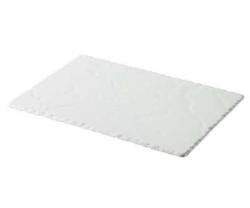 Teller rechteckig, 30x20 cm, Schiefer-Stil, weiss