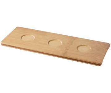 Bambus Tablett mit 3 Aussparungen