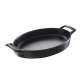 Platte oval mit Griffen,  28x19 cm, Gusseisen-Optik