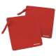 Topflappen schwarz 2 Stk. rot 18cm