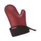Kchenhandschuh rot gross schwarz 28cm