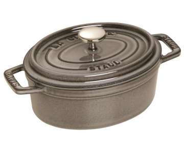 Topf oval grau 0.6 lt., 15cm