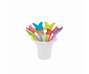Picks Schmetterling rainbow 8tlg-Set 8cm