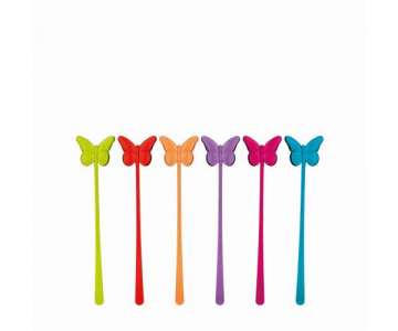 Picks Schmetterlinge rainbow 6tlg-Set 21,5cm