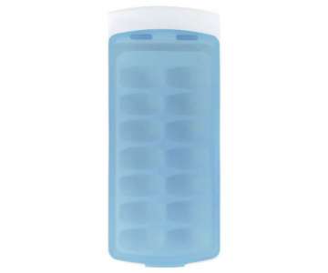 Eiswrfelbehlter mit Silikondeckel, blau