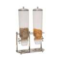 Cerealienspender Duo 2x3 lt, Fuss Edelstahl, 20x38x55cm