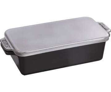 Multifunktions-Backform m. Deckel grau 1.56 lt., 23x11.5 cm