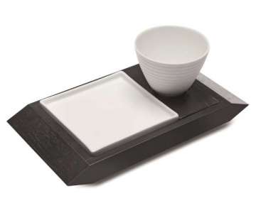 Apro-Platte mit Schale und Platte 10x20cm