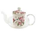 Romantic Roses Teekanne Glas m. Siebeinsatz, 450ml