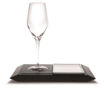 Apro-Platte mit Glas und Porzellanplatte 10x20cm