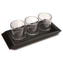 Apro-Platte mit 3 Glser 10x30cm