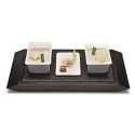 Apro-Platte mit 2 Schlchen, 1 Plttchen 10x20cm
