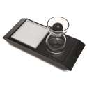 Apro-Platte mit Glasbehlter und Porzellanplatte 10x20cm