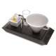 Platte 4-teilig fr Tee mit grossem Glas 10x20cm