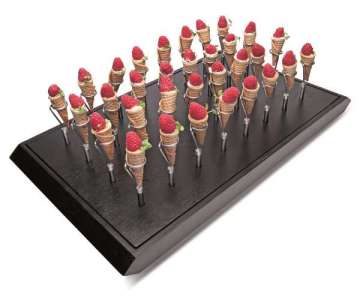 Platte mit 32 Cornethalter 32.5x53cm
