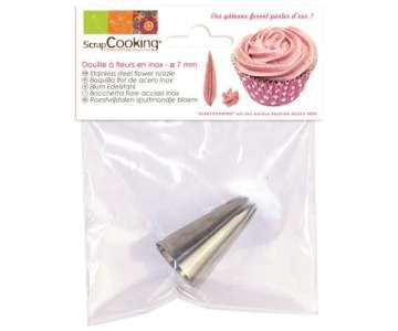 Edelstahlspritzaufsatz Blume 7 mm
