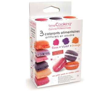 Farbbpulver - Set rose, violett, orange 3x10g