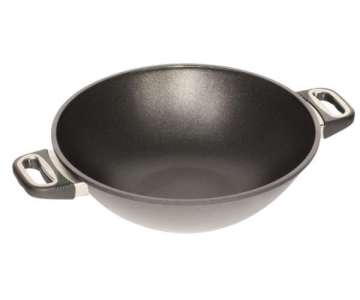 Induktions - Wok 32cm, H: 11 cm m. Griffen