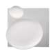 Blanc Teller quadratisch teilmattiert L: 24cm