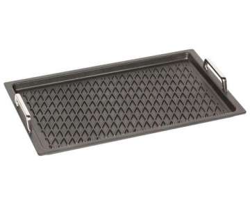 Bratplatte GN 1/1,H:2cm Induktion, Rautenmuster m. Griffen