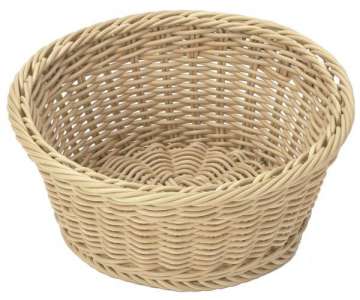 Korb rund, beige, 25x11,5 cm
