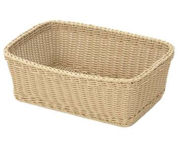 Korb rechteckig, h-beige, 46x33x16 cm