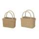 Tasche eckigm. 2 Bgel, h-beige, 45x22x28 cm