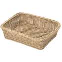 eckiger flacher Korb, beige, 40x32x10 cm