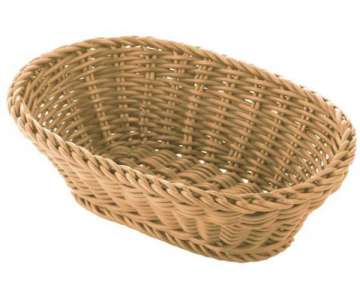 Tischkorb oval, schwarz, 23,5x16x6,5 cm