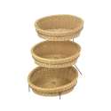 Drahtst�nder Buffet rund, 3-fach, �35.5 cm, braun (best.)